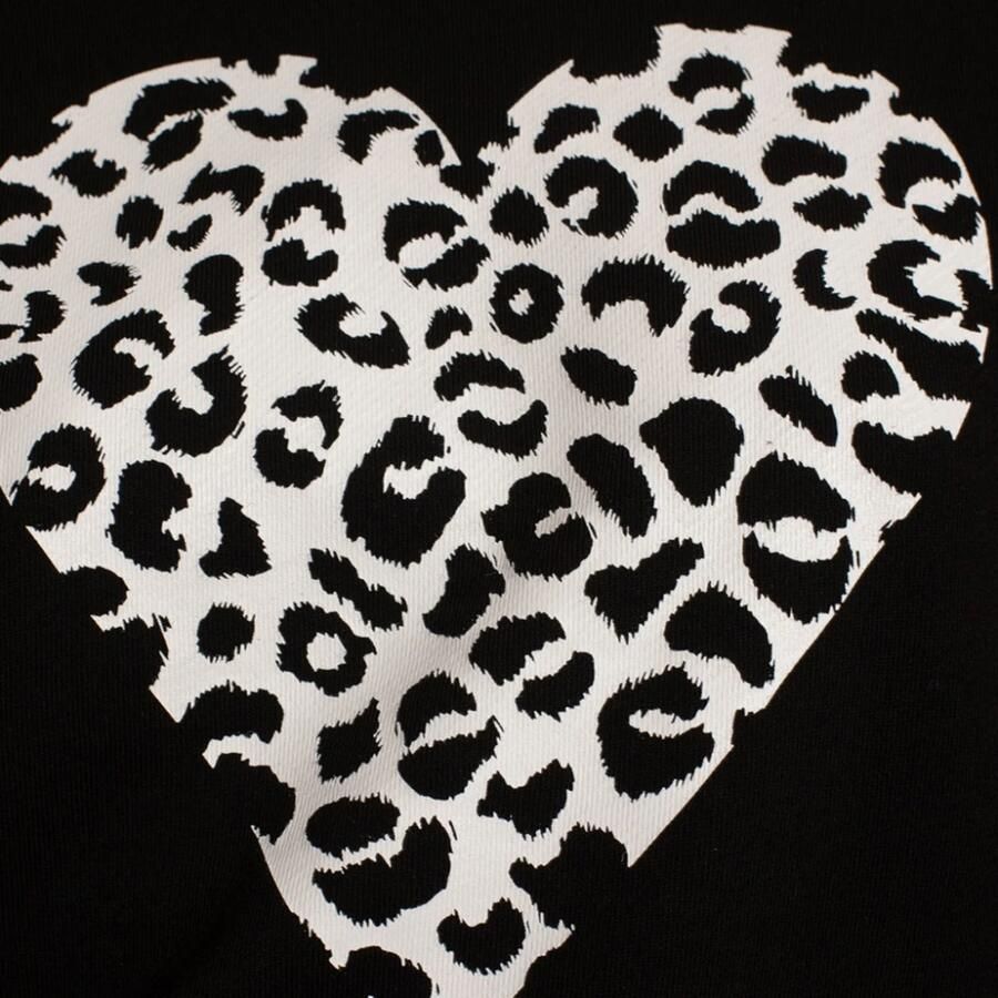 Love Moschino Zwarte Katoenen Sweatshirt met Detail Black Dames