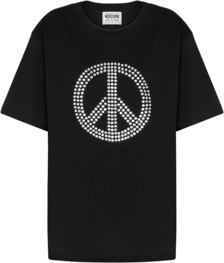 Moschino Katoenen Dames T-Shirts Nieuwste Collectie Black Dames - Foto 2
