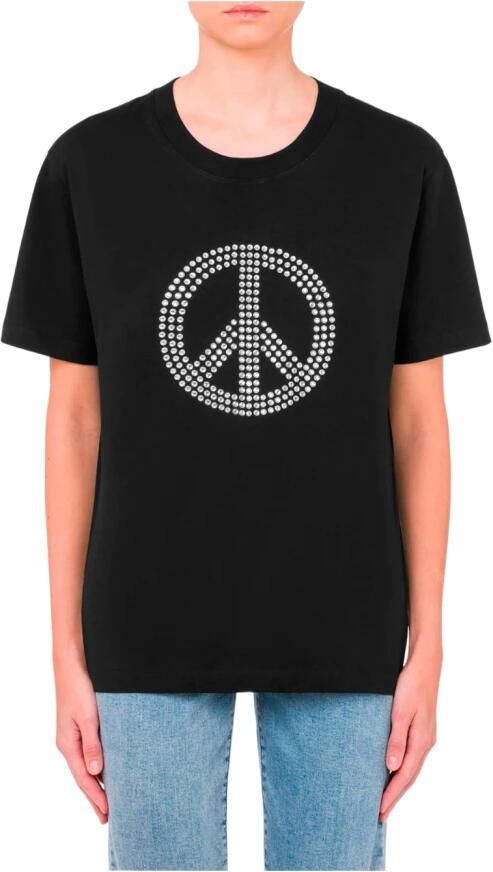 Moschino Katoenen Dames T-Shirts Nieuwste Collectie Black Dames - Foto 4