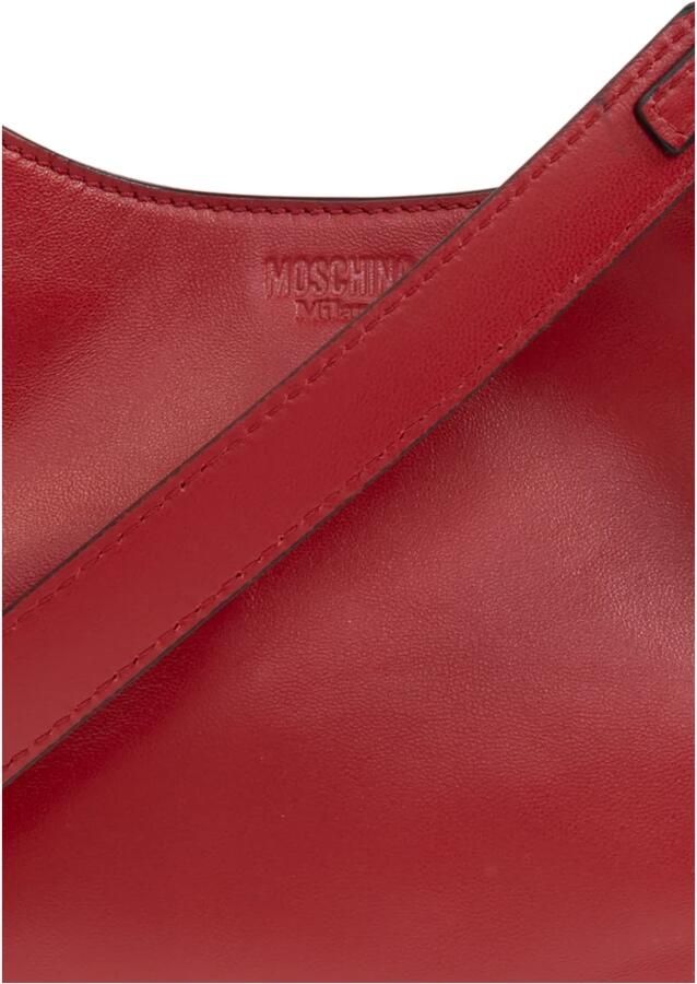 Moschino Rode leren schoudertas met magnetische sluiting Red Dames - Foto 9