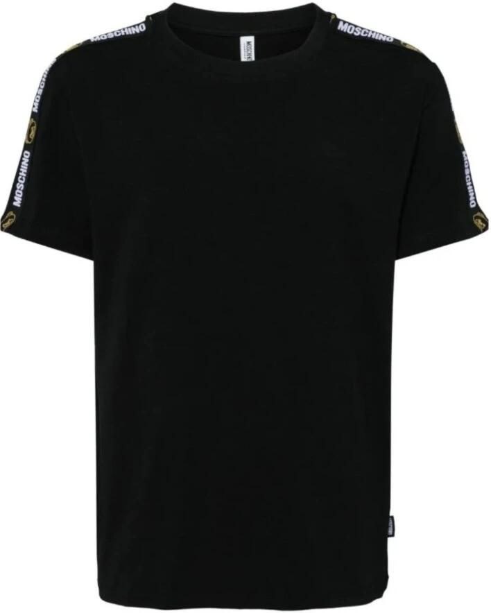 Moschino Zwarte Katoenen Crew Neck T-Shirt Black Heren - Foto 5