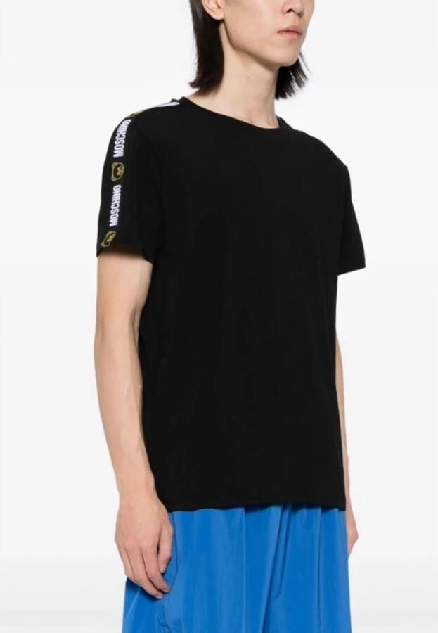 Moschino Zwarte Katoenen Crew Neck T-Shirt Black Heren - Foto 3