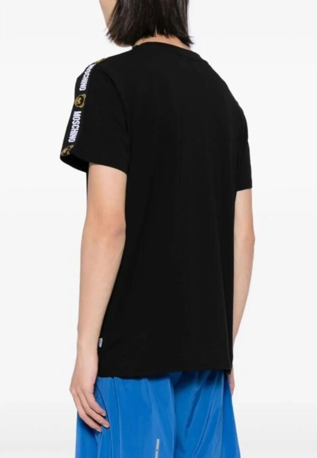 Moschino Zwarte Katoenen Crew Neck T-Shirt Black Heren - Foto 4