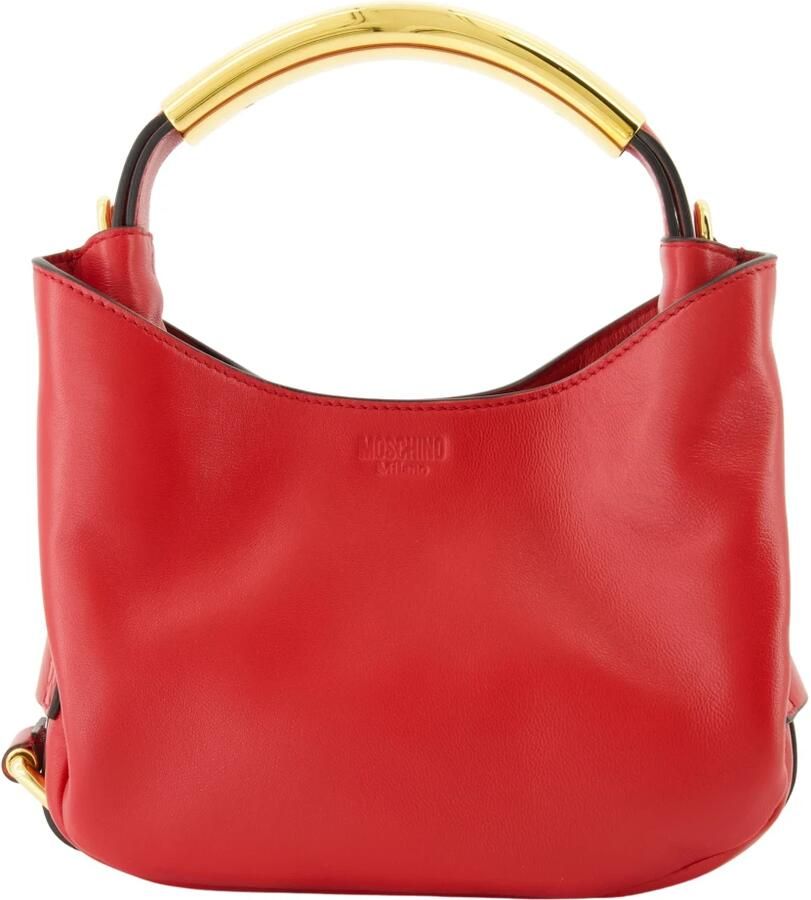 Moschino Rode leren schoudertas met magnetische sluiting Red Dames - Foto 5