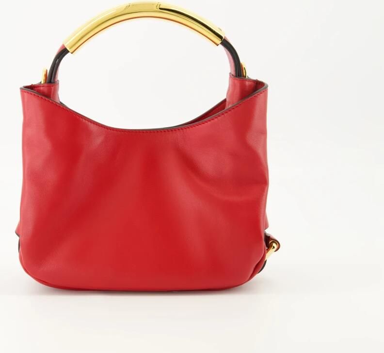 Moschino Rode leren schoudertas met magnetische sluiting Red Dames - Foto 8