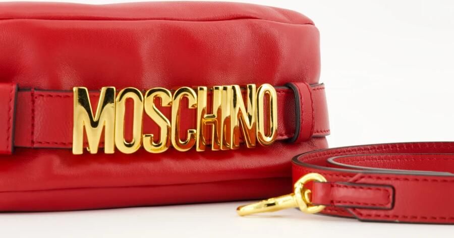 Moschino Rode leren schoudertas met magnetische sluiting Red Dames - Foto 11
