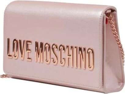 Love Moschino Kleurrijke Polyethyleen Handtas Lente Zomer Collectie Pink Dames