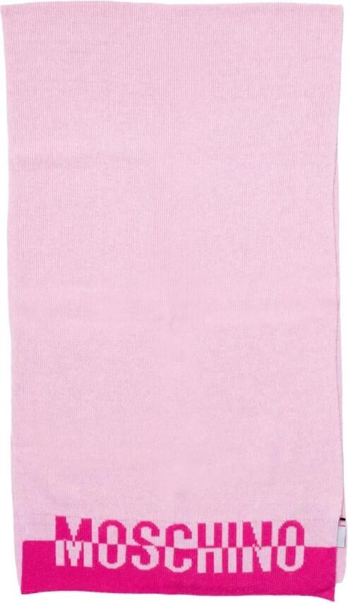 Moschino Roze Wolmix Sjaal Herfst Winter Vrouwen Pink Dames - Foto 3