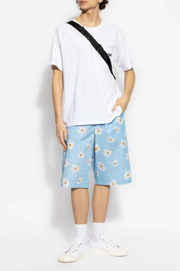 Moschino Wit Borstzak Crew Neck T-shirt White Heren - Foto 5