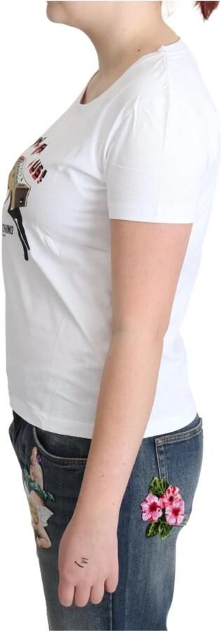 Moschino Luxe Katoenen T-shirt met Fantastische Pasvorm White Dames - Foto 3