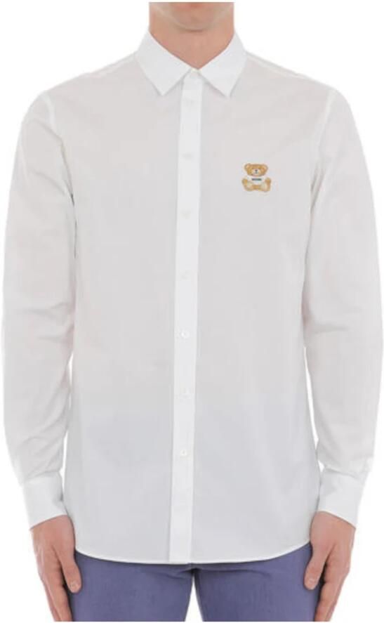 Moschino Speelse Teddy Bear Overhemd White Heren - Foto 2
