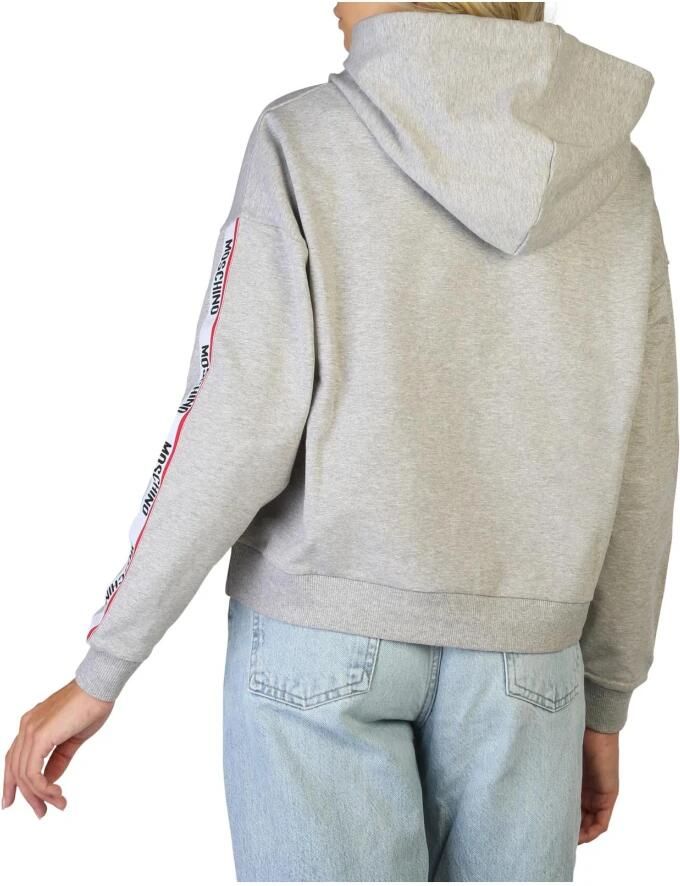 Moschino Stevige katoenen sweatshirt met vaste capuchon Gray Dames