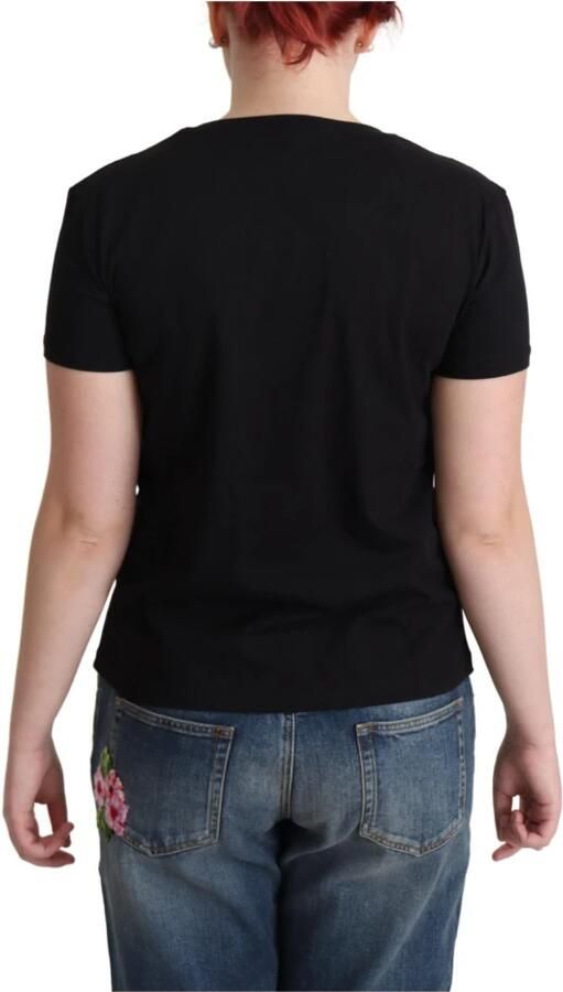 Moschino Zwart Katoenen Sunny Milano Print T-shirt Black Dames - Foto 2