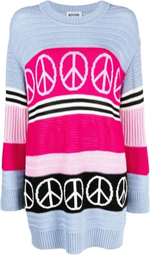 Moschino Gebreide Jurken Stijlvolle Collectie Multicolor Dames - Foto 5