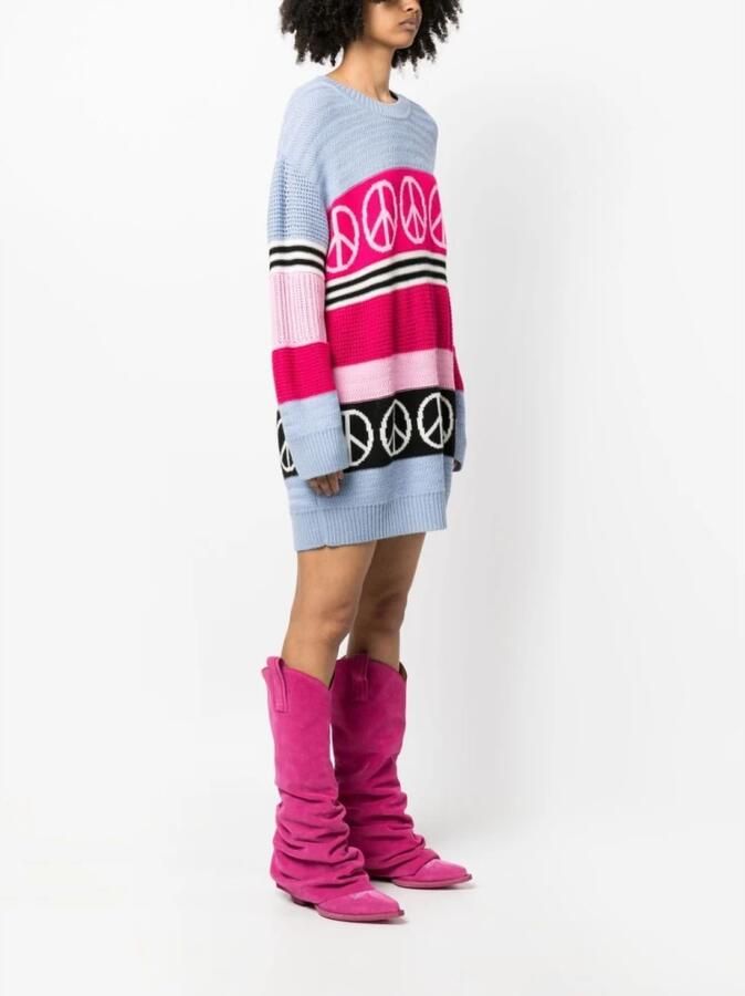 Moschino Gebreide Jurken Stijlvolle Collectie Multicolor Dames - Foto 3