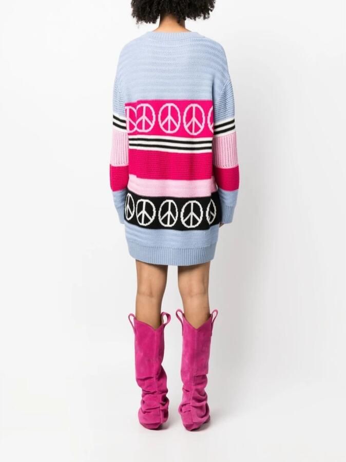 Moschino Gebreide Jurken Stijlvolle Collectie Multicolor Dames - Foto 4