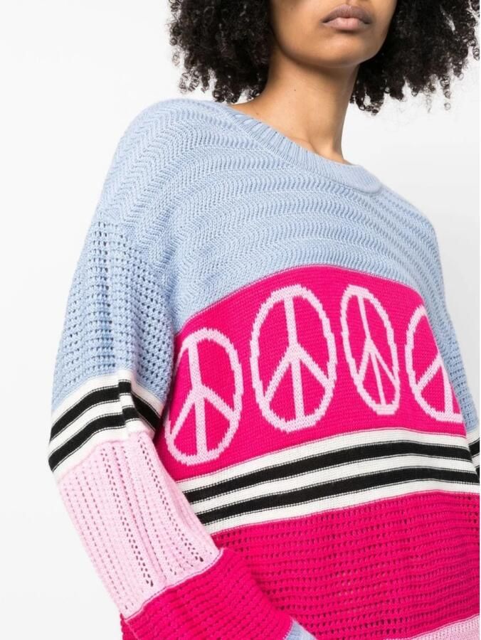 Moschino Gebreide Jurken Stijlvolle Collectie Multicolor Dames