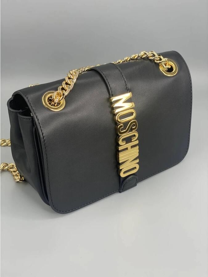 Moschino Cross Body Tas met Bladpatroon Black Dames - Foto 3