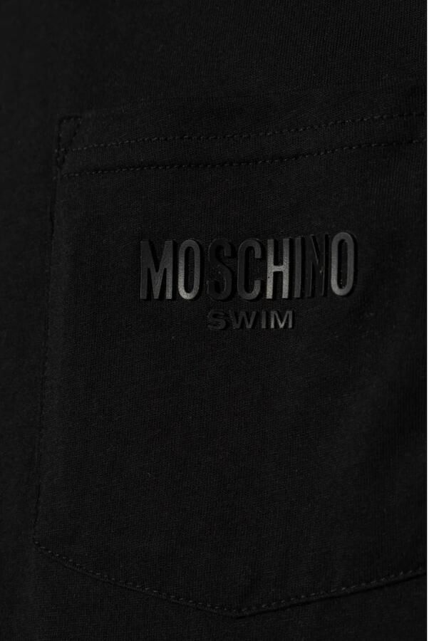 Moschino Zwart Borstzak Ronde Hals T-shirt Black Heren - Foto 3