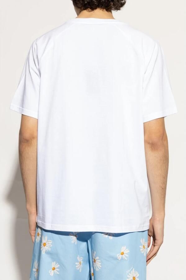 Moschino Wit Borstzak Crew Neck T-shirt White Heren - Foto 7