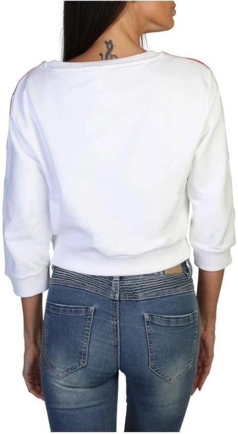Moschino Dames 3 4 Mouw Sweatshirt in Effen Kleur White Dames - Foto 2