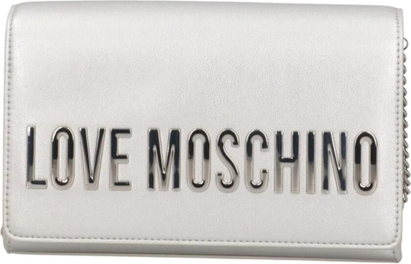 Moschino Zilveren Synthetische Dames Schoudertas Gray Dames - Foto 6