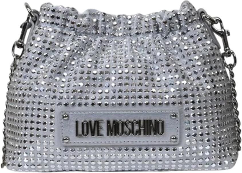 Moschino Zilveren Synthetische Dames Schoudertas Gray Dames - Foto 2
