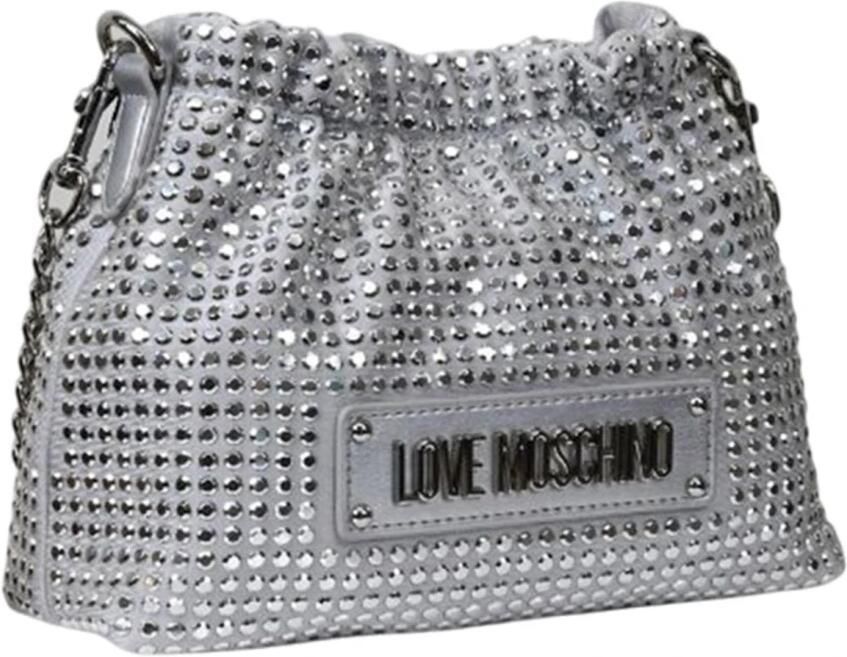 Moschino Zilveren Synthetische Dames Schoudertas Gray Dames
