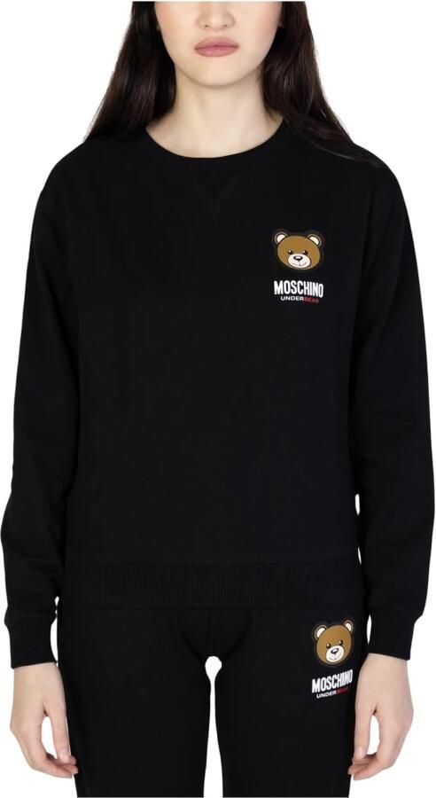 Moschino Zwarte sweatshirt met logo en teddy voor dames Black Dames - Foto 2