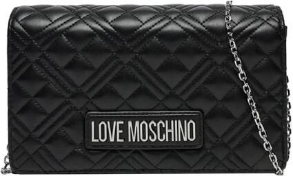 Love Moschino Gewatteerde Kettingportemonnee Clip Sluiting Black Dames - Foto 7