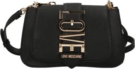 Moschino Zwarte schoudertas met gouden details Black Dames - Foto 3