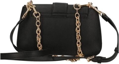 Moschino Zwarte schoudertas met gouden details Black Dames