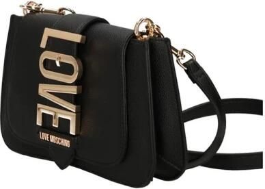 Moschino Zwarte schoudertas met gouden details Black Dames - Foto 2