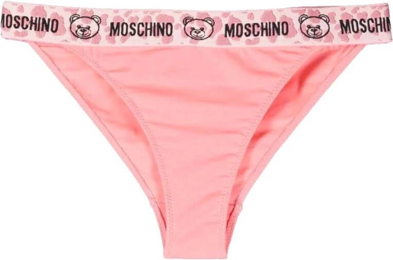 Moschino Logo-Taille String Pink Dames