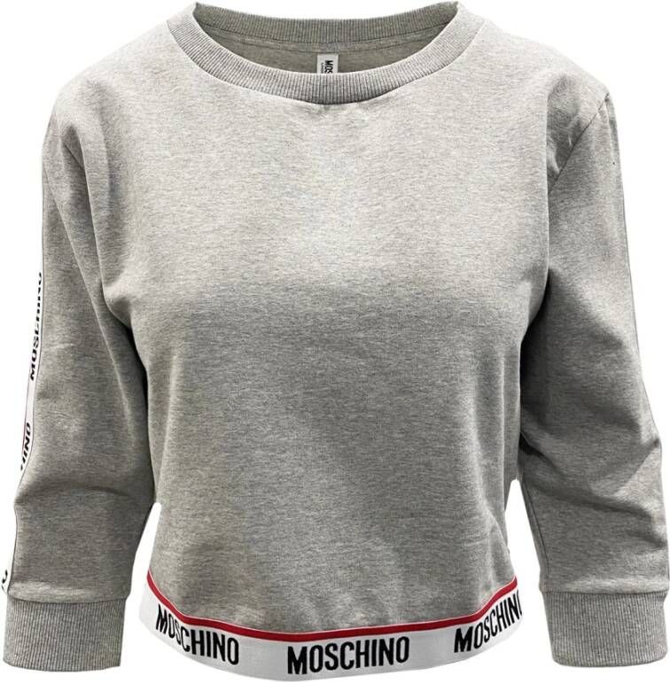 Moschino Ondergoed bijgesneden logo sweatshirt Grijs Dames