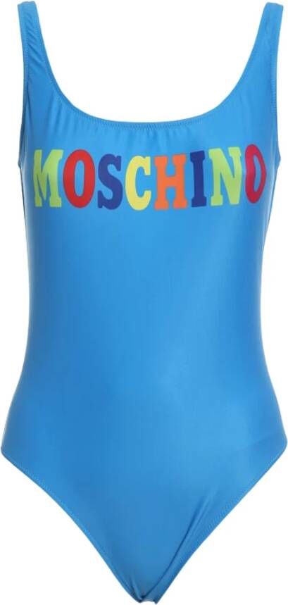 Moschino Turquoise stretch polyester zwempak Blauw Dames