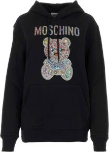Moschino Oversized Zwart Katoenen Sweatshirt Zwart Dames