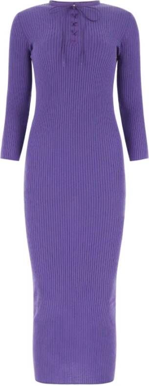Moschino Paarse wollen jurk Purple Dames