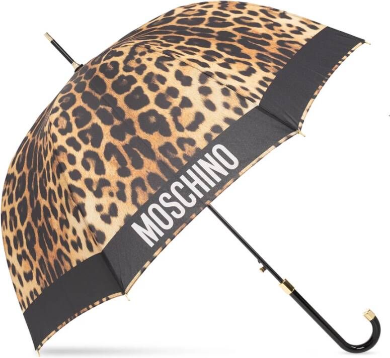 Moschino Paraplu met logo Bruin Unisex
