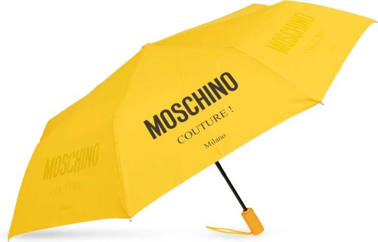 Moschino Paraplu met logo Geel Unisex