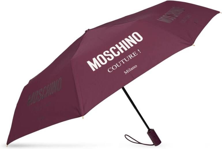 Moschino Paraplu met logo Paars Unisex