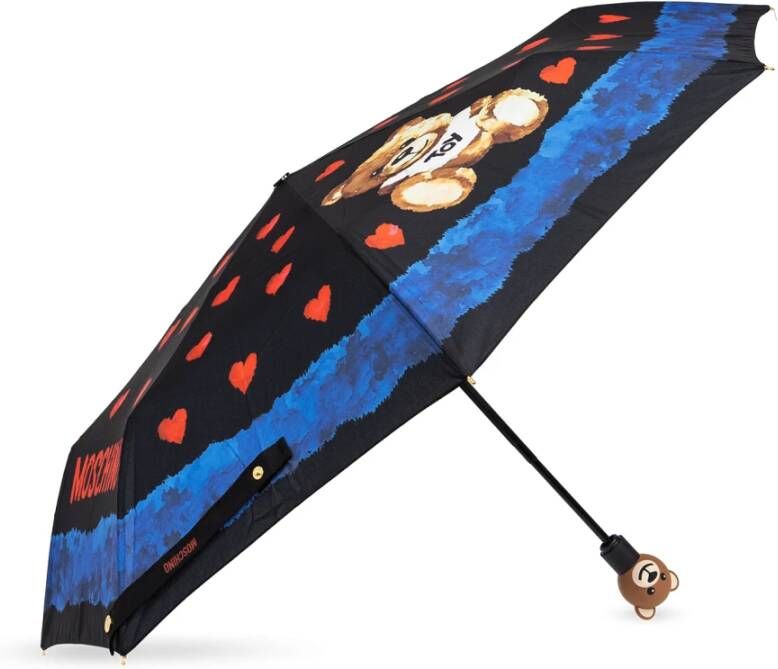 Moschino Compact Teddy Bear Paraplu Black Dames