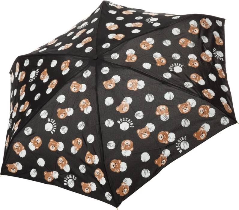 Moschino Pois en beren paraplu Zwart Dames