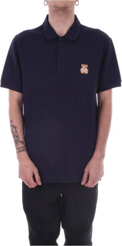 Moschino Teddy polo donkerblauw Zra1603 2042 290 Blauw Heren