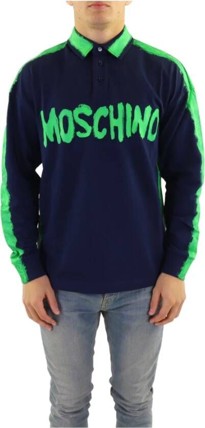 Moschino Polo Shirt Blauw Heren