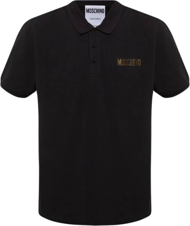 Moschino Polo shirt with logo Zwart Heren