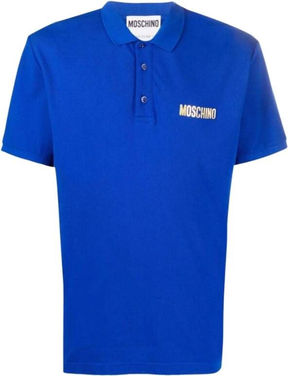 Moschino Polo Shirts Blauw Heren