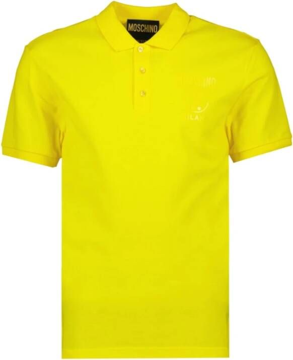 Moschino Klassiek Polo Shirt Yellow Heren