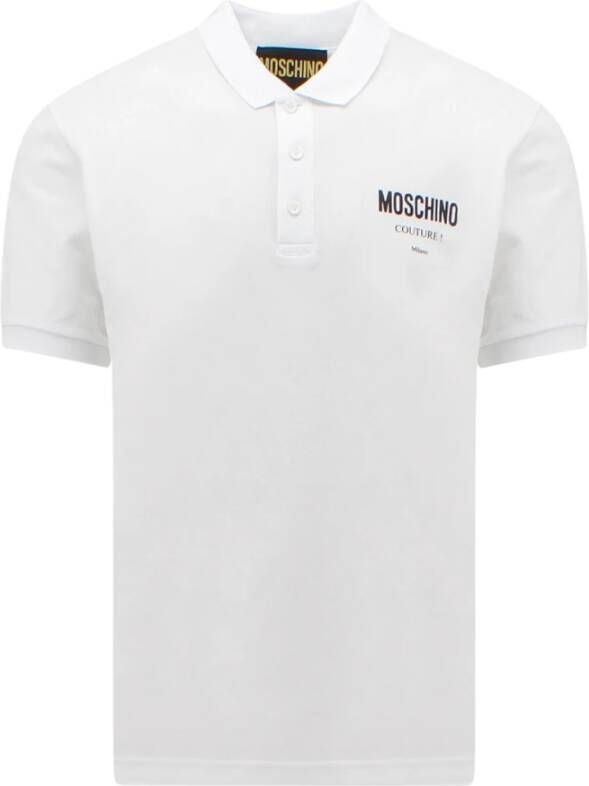 Moschino Poloshirt Wit Heren