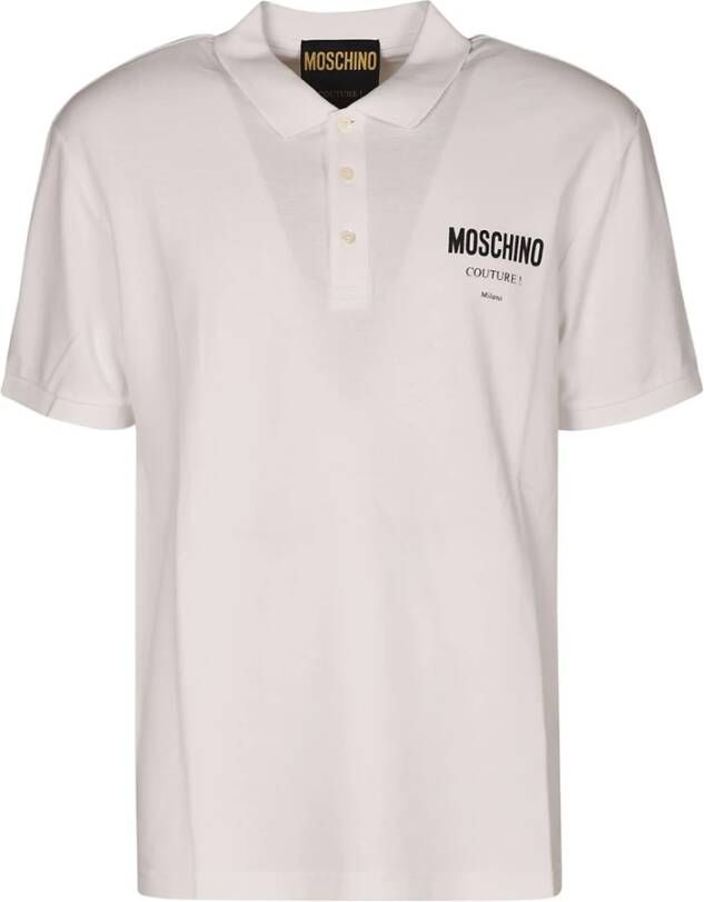 Moschino Poloshirt Wit Heren